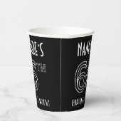 66e verjaardag: Art Deco Style + aangepaste naam Papieren Bekers (Rechts)