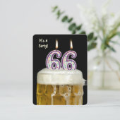 66e verjaardag Bierfeest Kaart (Staand voorkant)