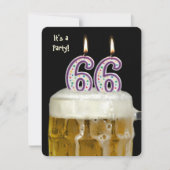 66e verjaardag Bierfeest Kaart (Voorkant)