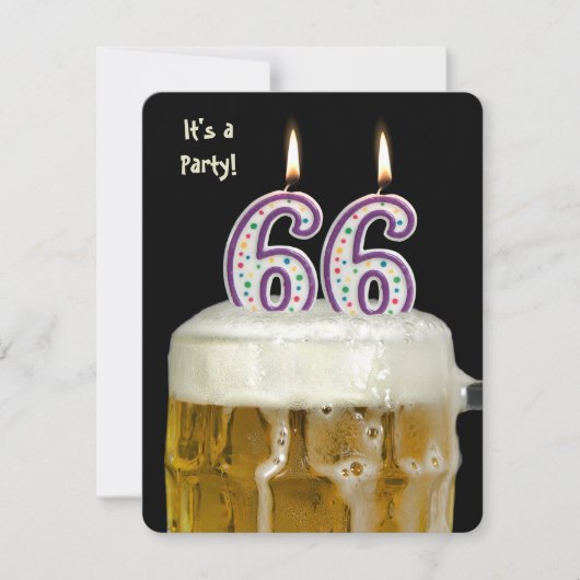 66e verjaardag Bierfeest Kaart (Voorkant)