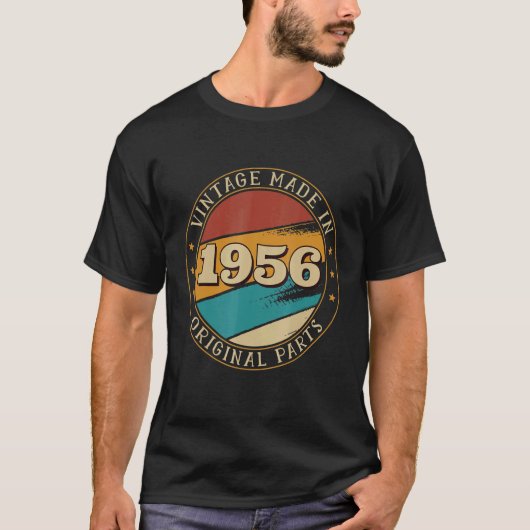 66e verjaardag  dag 1956 geboortedag t-shirt (Voorkant)