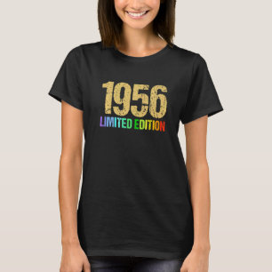 66e Verjaardag Dames Mannen 66 Jaar 1956 7 T-shirt