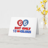 66e verjaardag design kaart (Gele Bloem)