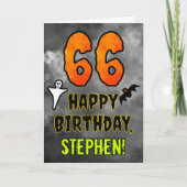 66e verjaardag: Eerie Halloween Theme + Aangepaste Kaart (Voorkant)