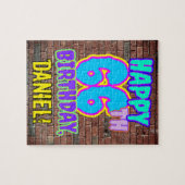 66e verjaardag ~ Fun, door Urban Graffiti geïnspir Legpuzzel (Horizontaal)