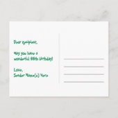 66e verjaardag: Fun Stars Pattern, Rainbow 66, Naa Briefkaart (Achterkant)