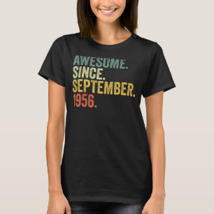 66e verjaardag Geweldige sinds september 1956 66 j T-shirt