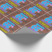 66e verjaardag: Leuk, Urban Graffiti geïnspireerd  Cadeaupapier (Hoek)