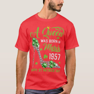 66e verjaardag maart 1957 Happy St Patrick's Day S T-shirt