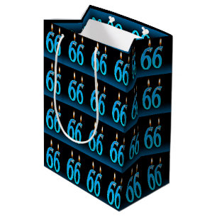 66e verjaardag met oogbalkaarsen medium cadeauzakje