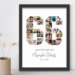 66e verjaardag nummer 66 aangepaste foto collage poster<br><div class="desc">Vier 66e verjaardag met dit gepersonaliseerde nummer 66 fotocollage poster. Dit aanpasbare geschenk is ook perfect voor trouwdag. Het is een geweldige manier om waardevolle herinneringen van je bruiloft en getrouwd leven weer te geven. Het poster bevat een collage van foto's die die speciale momenten vastleggen, en het kan worden...</div>
