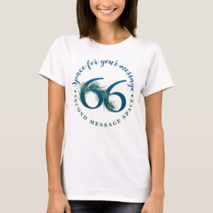 66e verjaardag of jubileum Pauwveren T-shirt