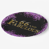 66e verjaardag papieren bordje (Gekanteld)