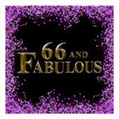 66e verjaardag perfect poster (Voorkant)