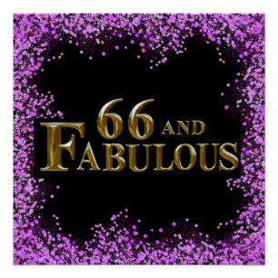 66e verjaardag perfect poster