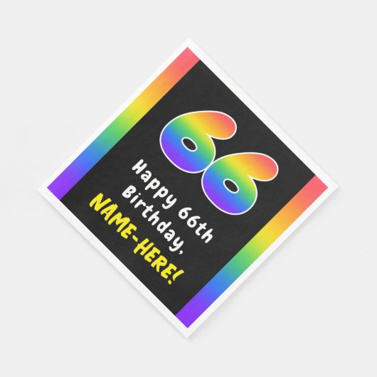 66e verjaardag: Regenboogspectrum # 66, Aangepaste Servet (Hoek)