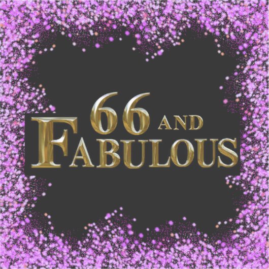 66e verjaardag sticker (Voorkant)