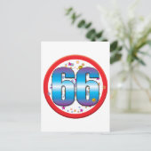 66e verjaardag v2 briefkaart (Staand voorkant)