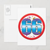 66e verjaardag v2 briefkaart (Voorkant / Achterkant)