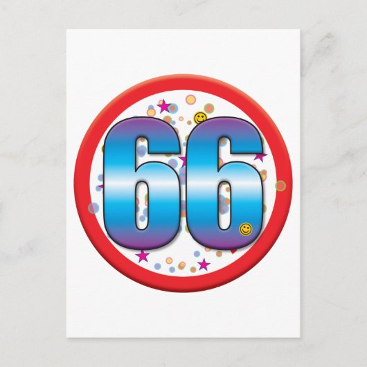 66e verjaardag v2 briefkaart (Voorkant)