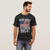 66e verjaardag van de Amerikaanse vlag 66 Y oktobe T-shirt (Voorkant volledig)