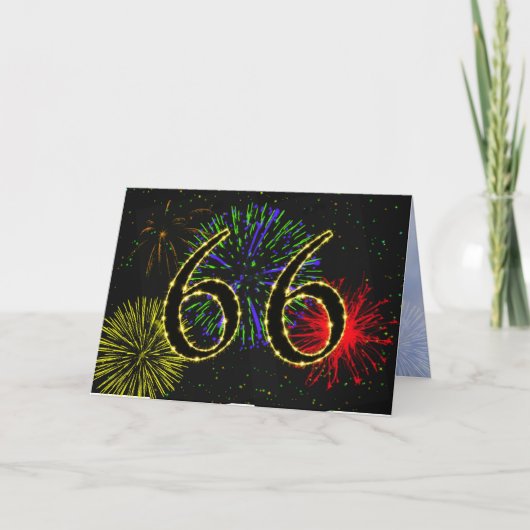 66e verjaardag van de uitnodiging (Voorkant)