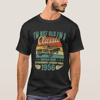 66e verjaardag Vintage 1956 voor mannen met vader T-shirt
