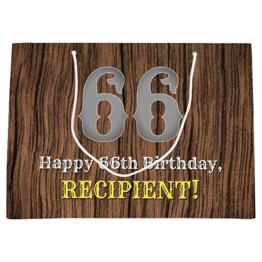 66e verjaardag: Western geïnspireerde kijk in het  Groot Cadeauzakje (Voorkant)