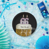 66e verjaardagsbier met kaarsen papieren bordje (Feest)