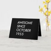 66e verjaardagscadeau | Geweldig sinds oktober 195 Kaart (Gele Bloem)