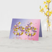 66e verjaardagskaart met bloemrijke letters kaart (Gele Bloem)