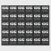 66ste verjaardag: Art Deco Geïnspireerde look "66" Cadeaupapier (Vlak)