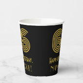 66ste verjaardag: Art Deco Geïnspireerde look "66" Papieren Bekers (Links)