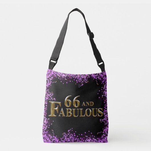 66ste verjaardag crossbody tas (Voorkant)