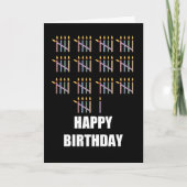 66ste verjaardag met kaarsen kaart (Voorkant)