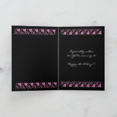 66ste verjaardag met roze jurk kaart (Binnen)