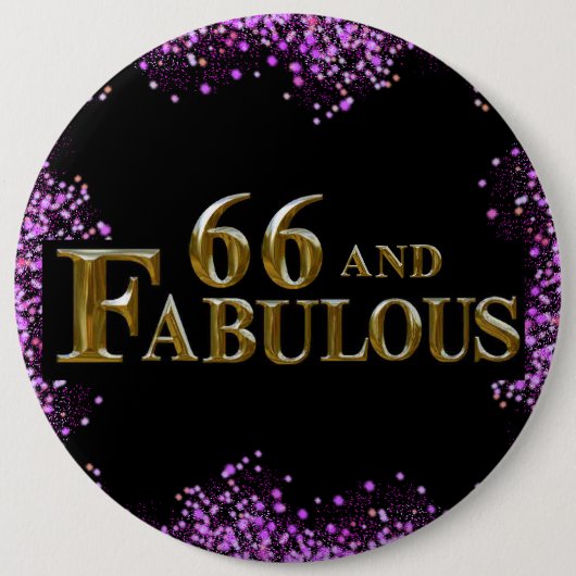 66ste verjaardag ronde button 6,0 cm (Voorkant)