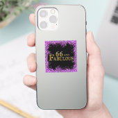 66ste verjaardag  sticker (Telefoon)