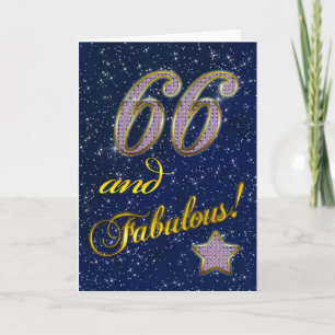 66ste verjaardag voor iemand Fabulous Kaart