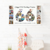 66ste verjaardagsfeest Nummer 66 fotocollage Spandoek (Insitu)