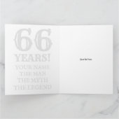  66ste verjaardagskaart voor vader of opa kaart (Binnen)