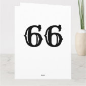  66ste verjaardagskaart voor vader of opa kaart (Achterkant)