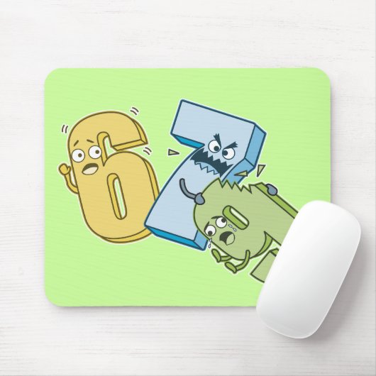 6789 mousepad muismat (Met muis)