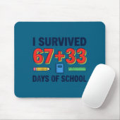 67+33 dagen school overleefd 100 dagen school muismat (Met muis)