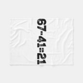 67-41=21 Grappige Wiskunde Meme Gen Alpha Slang Ck Fleece Deken (Voorkant (Horizontaal))