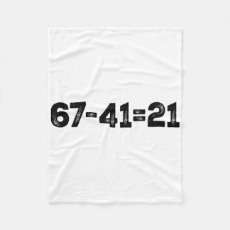 67-41=21 Grappige Wiskunde Meme Gen Alpha Slang Ck Fleece Deken