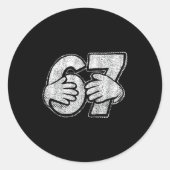 67 6 7 Hands Comic Style  Ronde Sticker (Voorkant)