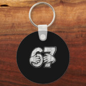 67 6 7 Hands Comic Style  Sleutelhanger (Voorkant)