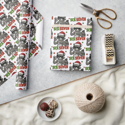 67 6 7 kerst zes zeven meme cadeaupapier (Crafts)