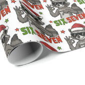 67 6 7 kerst zes zeven meme cadeaupapier (Rol Hoek)